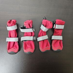 Spark Paws Red Water-Resistant Dog Boots For Small Dog Paw Protection